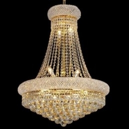 Lustre em forma de coroa, luxuoso pingente de cristal