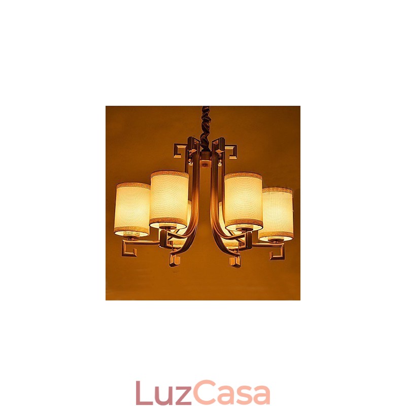Lustre de estilo chinês Ferro Cobre Imitação Lâmpadas de Ar