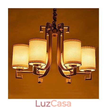 Lustre de estilo chinês Ferro Cobre Imitação Lâmpadas de Ar Lustre de estilo chinês Ferro Cobre Imitação Lâmpadas de Ar