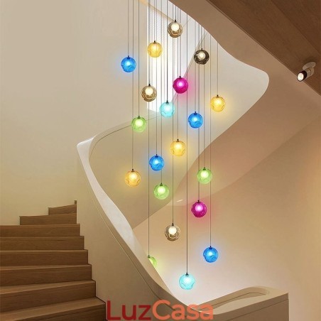 Lustre moderno de cristal com pingente de bola de cristal colorido (estilo colorido, entre em contato conosco) Lustre moderno de cristal com pingente de bola de cristal colorido (estilo colorido, entre em contato conosco)