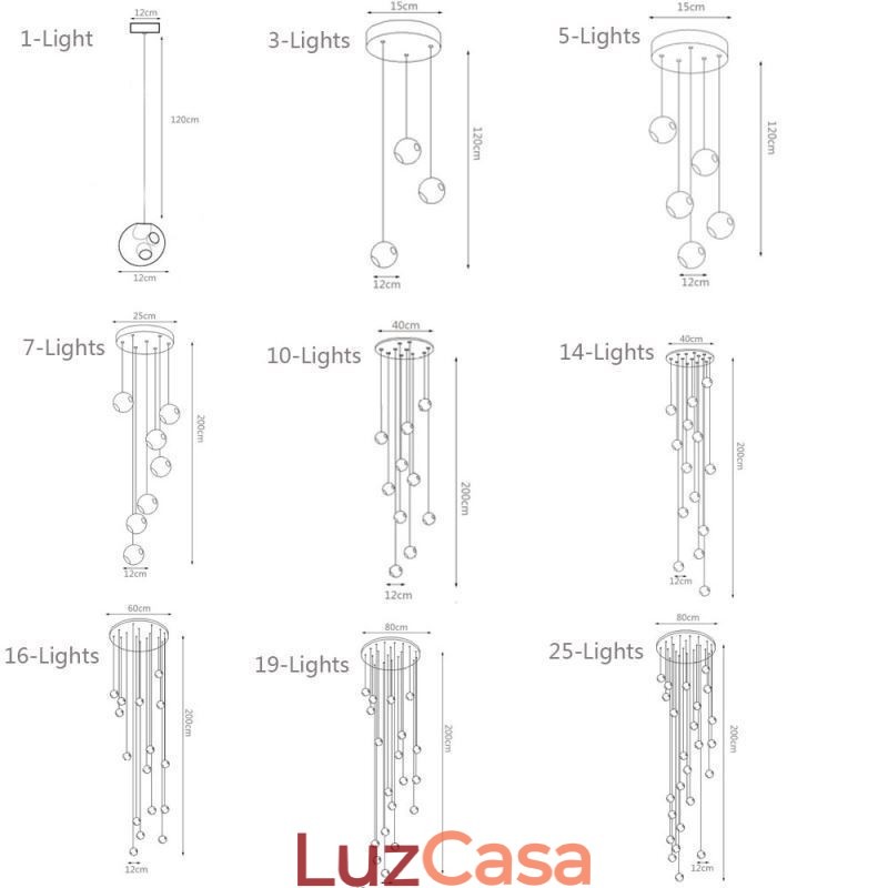 Lustre moderno de cristal com pingente de bola de cristal colorido (estilo colorido, entre em contato conosco)