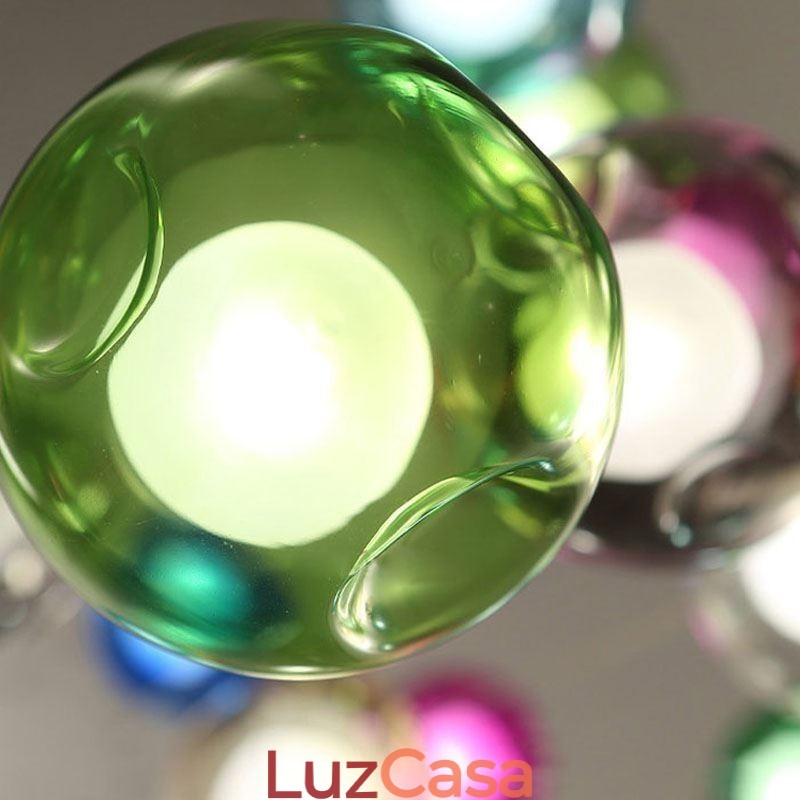 Lustre moderno de cristal com pingente de bola de cristal colorido (estilo colorido, entre em contato conosco)