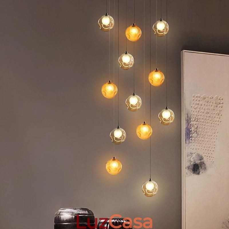 Lustre moderno de cristal com pingente de bola de cristal colorido (estilo colorido, entre em contato conosco)