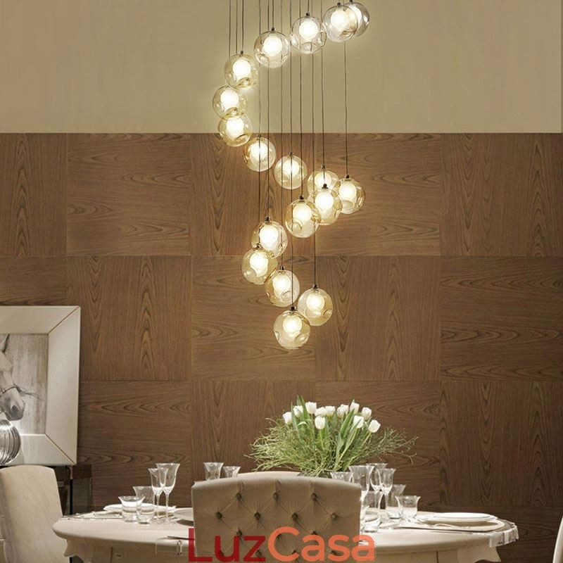 Lustre moderno de cristal com pingente de bola de cristal colorido (estilo colorido, entre em contato conosco)