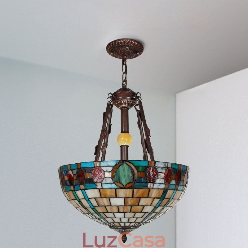 Luminária pendente de vidro colorido Luminária pendente decorativa