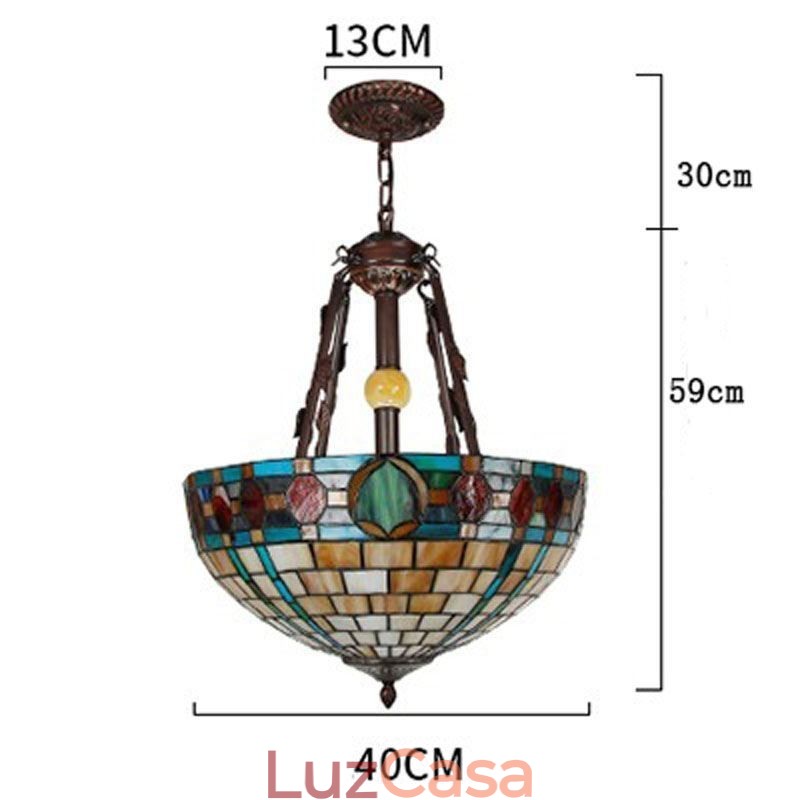 Luminária pendente de vidro colorido Luminária pendente decorativa