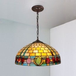 Luminária pendente de vidro colorido, luminária suspensa vintage