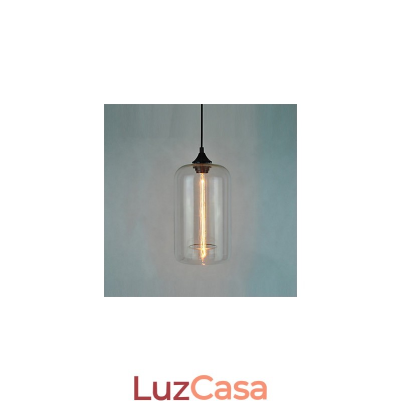Pendente de design de garrafa 1 luz minimalista pintura de ferro