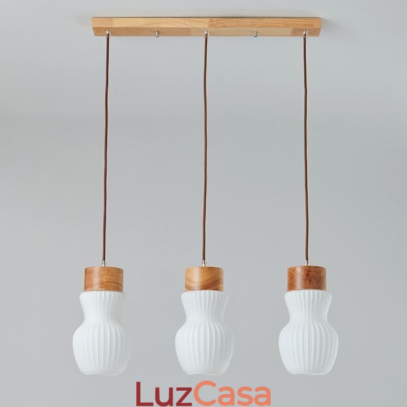 Luminária pendente de vidro japonesa, decoração criativa, luz suspensa