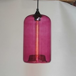 Pendente de design de garrafa 1 luz minimalista pintura de ferro