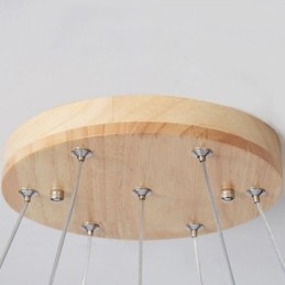 Lustre de madeira japonês Molecule Pendant Light