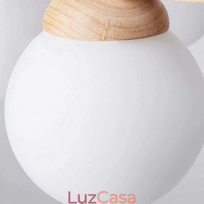 Lustre de madeira japonês Molecule Pendant Light