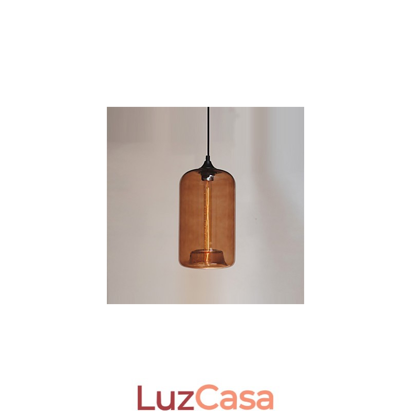 Pendente de design de garrafa 1 luz minimalista pintura de ferro