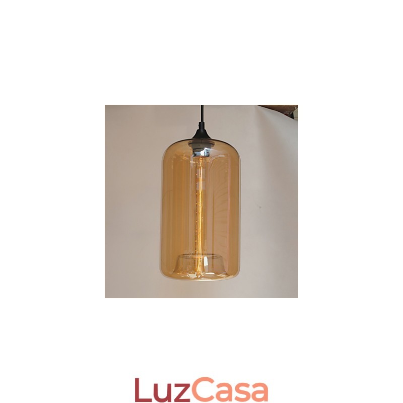 Pendente de design de garrafa 1 luz minimalista pintura de ferro