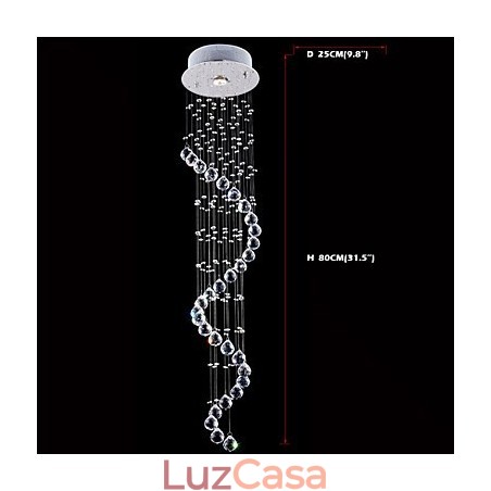 Lustre de cristal pendente, iluminação, 1 luz, canpoy prateado, transparente, k9, cristal, hélice, teto, lâmpadas, h80cm Lustre de cristal pendente, iluminação, 1 luz, canpoy prateado, transparente, k9, cristal, hélice, teto, lâmpadas, h80cm