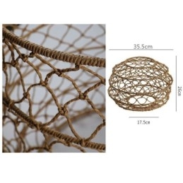 Moderna Pastoral Pendant Light Criativa Rattan Hanging Light Com Abajur Dobrável
