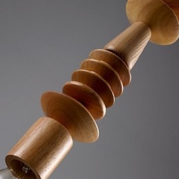 Lustre Mini Estilo Tradicional Clássico Madeira Bambu