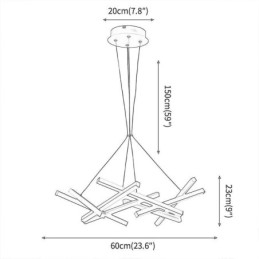 Lustre Pós-moderno Nordic Tree Branch Pendant Lamp