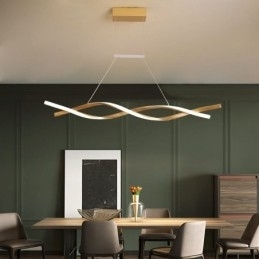 Luminária pendente moderna com design de torção, luminária suspensa para jantar