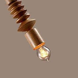 Lustre Mini Estilo Tradicional Clássico Madeira Bambu