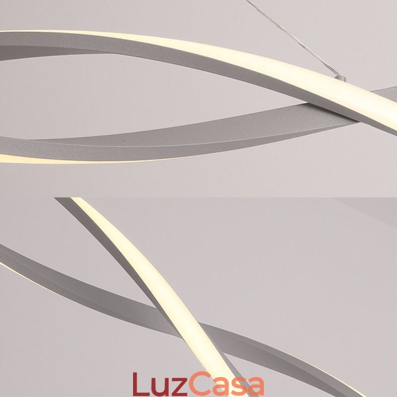 Luminária pendente moderna com design de torção, luminária suspensa para jantar