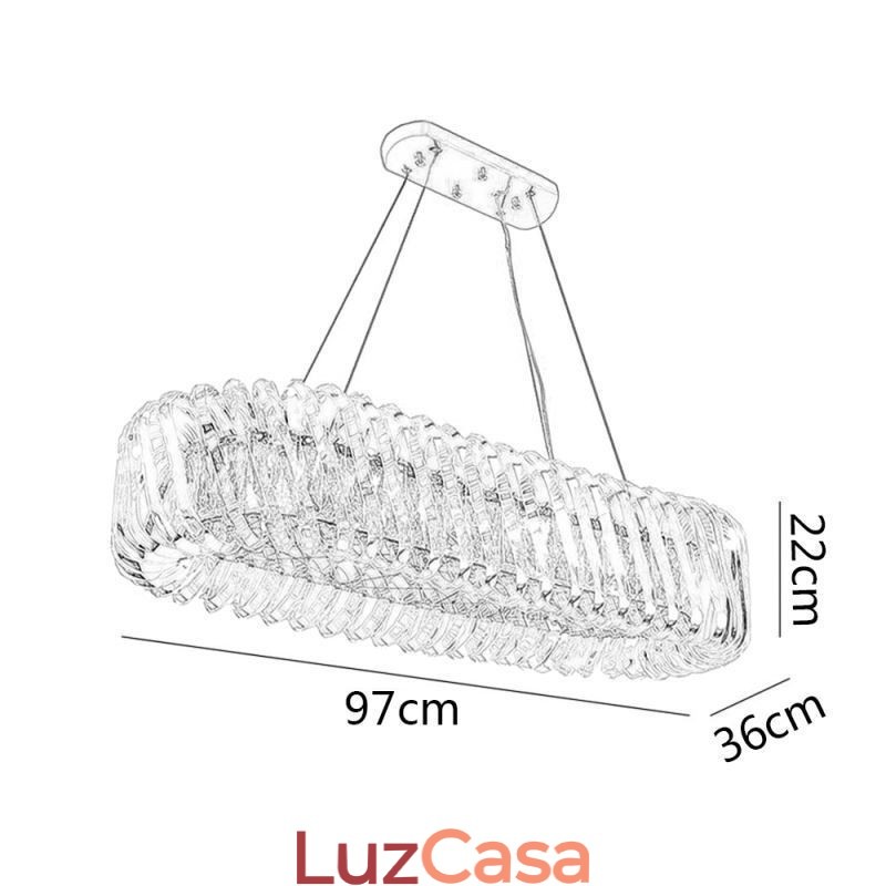 Lustre de vidro de luxo estilo europeu