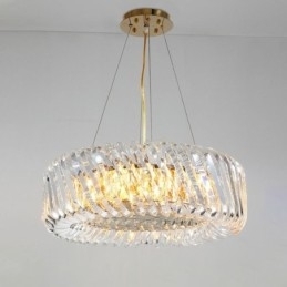 Luminária pendente europeia redonda de vidro para decoração