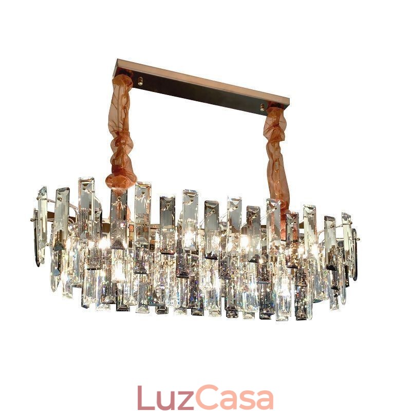 Lustre de vidro europeu, luminárias pendentes ovais