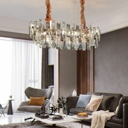 Lustre de vidro europeu, luminárias pendentes ovais