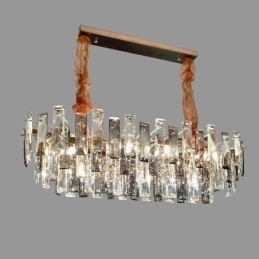 Lustre de vidro europeu, luminárias pendentes ovais