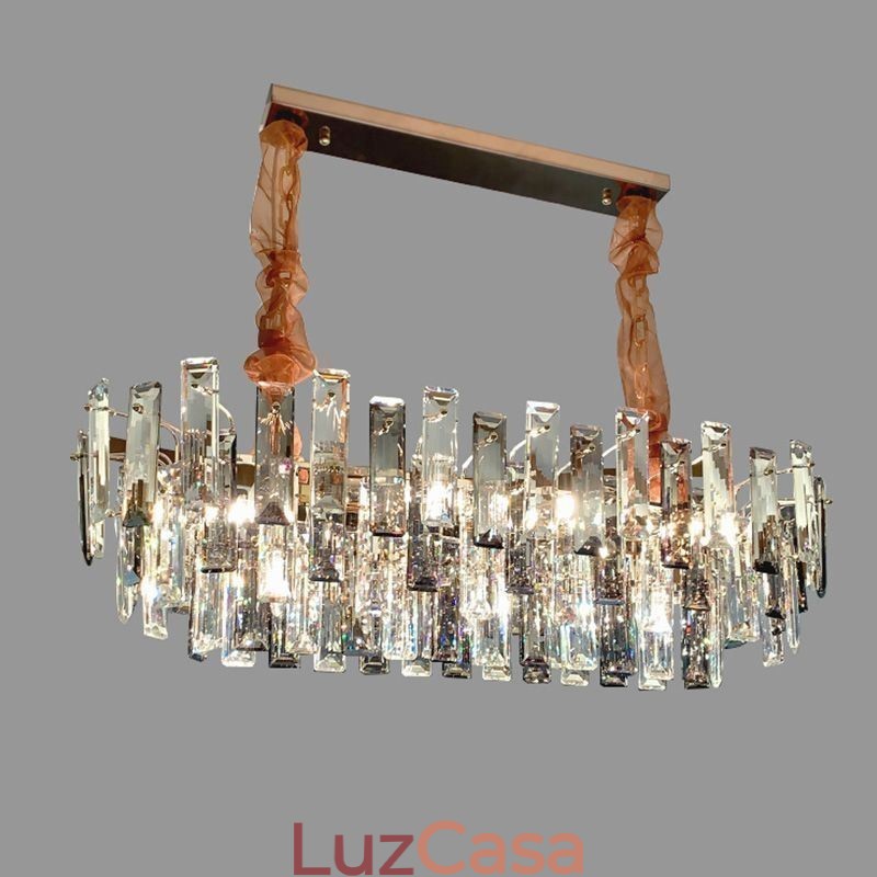 Lustre de vidro europeu, luminárias pendentes ovais