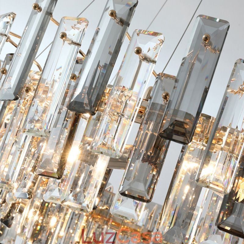 Lustre de vidro europeu, luminárias pendentes ovais