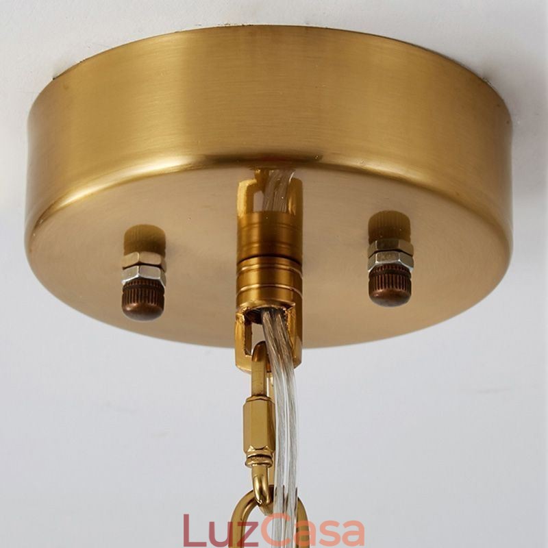 Luminária pendente de vidro moderna decoração bronze dourado lustre