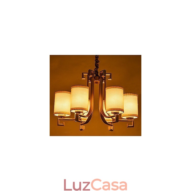 Lustre de estilo chinês Ferro Cobre Imitação Lâmpadas de Ar