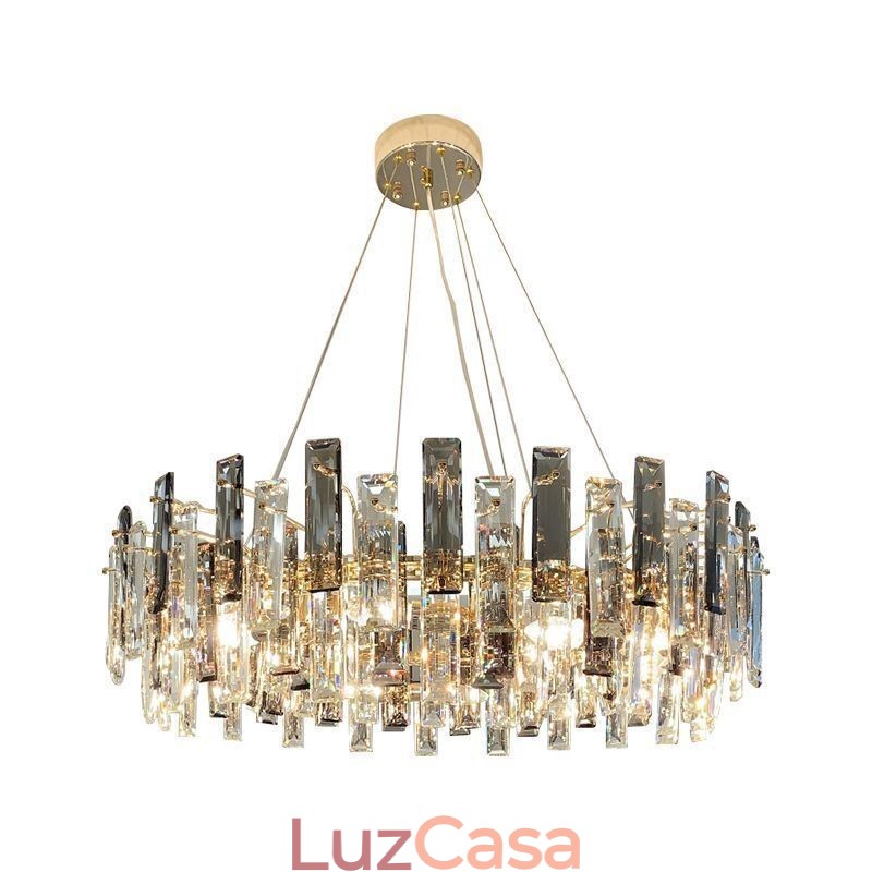 Lustre de vidro de luxo estilo europeu luz pendente