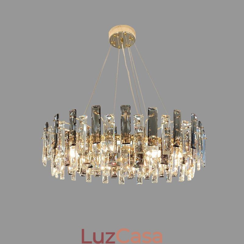 Lustre de vidro de luxo estilo europeu luz pendente