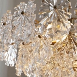Luminária pendente de luxo decoração para casa lustre de vidro sala de estar
