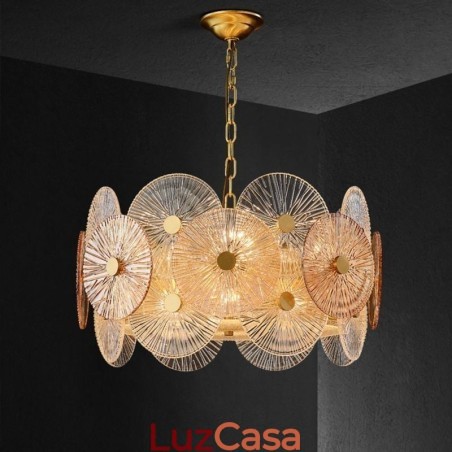 Lustre moderno Spark Disc, luminária pendente de vidro Firework, iluminação para decoração de casa Lustre moderno Spark Disc, luminária pendente de vidro Firework, iluminação para decoração de casa