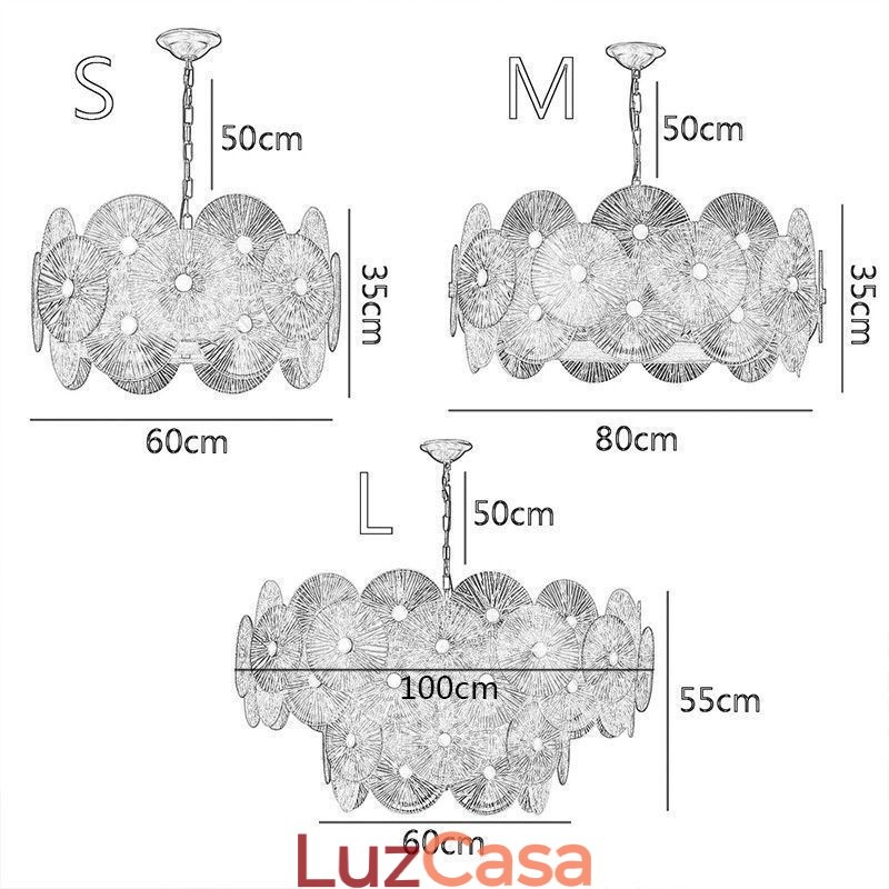 Lustre moderno Spark Disc, luminária pendente de vidro Firework, iluminação para decoração de casa