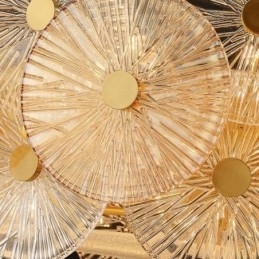 Lustre moderno Spark Disc, luminária pendente de vidro Firework, iluminação para decoração de casa