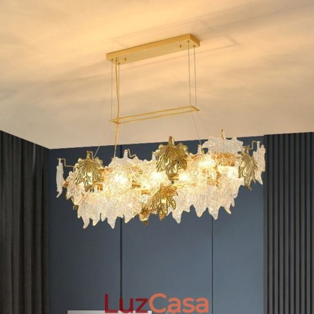 Folha de bordo pingente luz decoração para casa iluminação de vidro Folha de bordo pingente luz decoração para casa iluminação de vidro