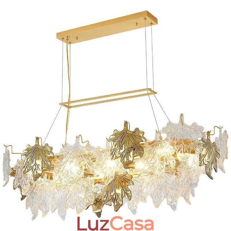 Folha de bordo pingente luz decoração para casa iluminação de vidro