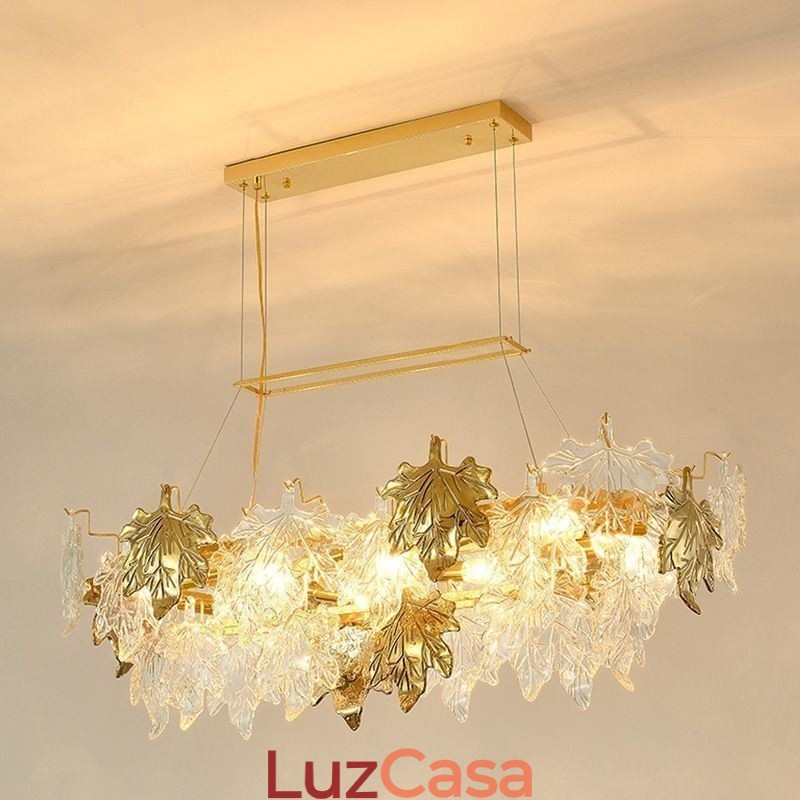 Folha de bordo pingente luz decoração para casa iluminação de vidro