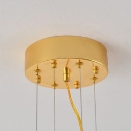 Lustre de vidro europeu pendurado em forma de leque