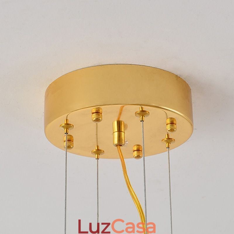 Lustre de vidro europeu pendurado em forma de leque