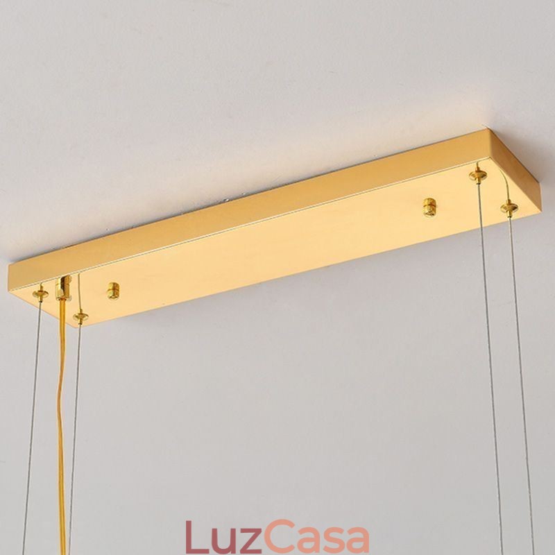 Lustre de vidro artístico Pena Oval Pendente Luz