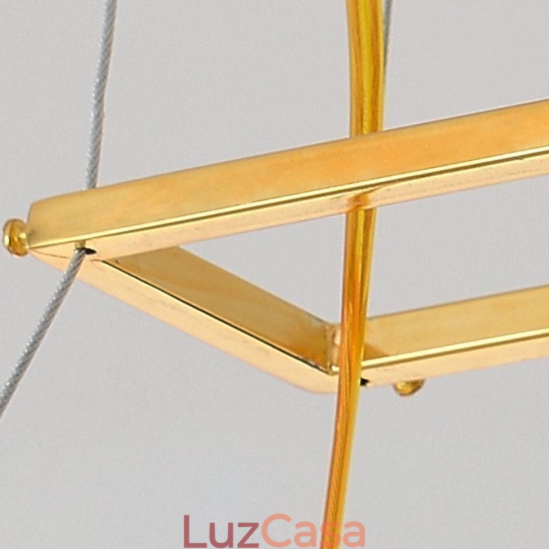 Lustre de vidro artístico Pena Oval Pendente Luz