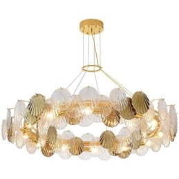 Lustre de vidro concha moderno luzes de jantar