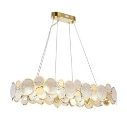 Lustre de vidro europeu criativo luz pendente de luxo