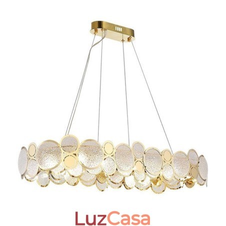 Lustre de vidro europeu criativo luz pendente de luxo